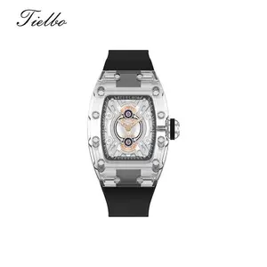 Unisex Crystal Void Automatic Watch - Transparent Skeleton Design, Transparent Mechanical, Scratch-Free Mechanical, Model T823M, Transparent Mechanical Watches, Scratch-Free Mechanical Watches