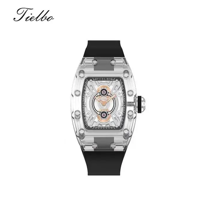 Unisex Crystal Void Automatic Watch - Transparent Skeleton Design, Transparent Mechanical, Scratch-Free Mechanical, Model T823M, Transparent Mechanical Watches, Scratch-Free Mechanical Watches