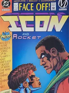 DC Comics Icon and Rocket Issue 28 Face Off Milestone Era Gem by McDuffie Bright Gustovich Collectible Comic Book