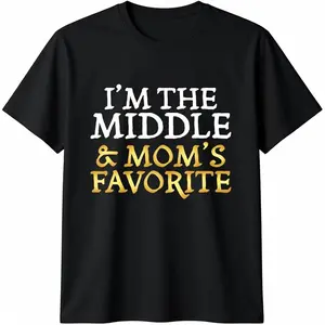 Funny Sibling T shirt Celebrating Cotton Love and Favored Middle Child