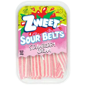 Sour Strawberry Creamsicle Belts Candy | Zweet | 10 oz