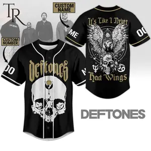 Deftones Baseball jersey It’s Like I Never Had Wings Custom Baseball Jersey