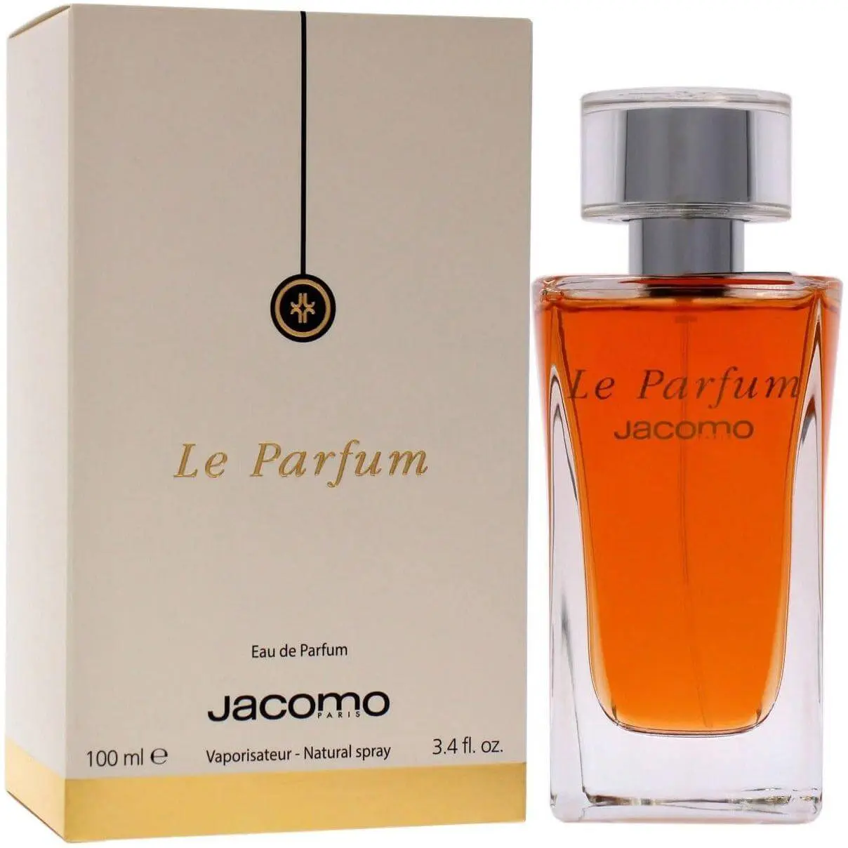 Jacomo Le Parfum Women's Alcohol-Based EDP Fragrance - 3.4 fl oz, New in Box, Spiced & Feminine Fresh Aroma with Vanilla Blend, Citrus Base, Spiced Women's Fragrance, Feminine Women's Fragrance
