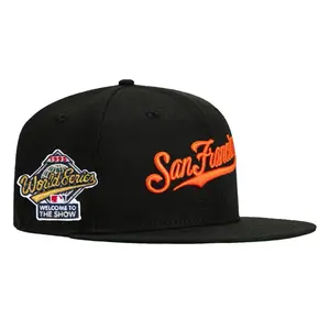 New Era San Francisco Giants Snapback Hat 1995 World Series Side Patch 9FIFTY Adjustable Baseball Cap Flat Brim Embroidered Logo Streetwear Unisex MLB Style