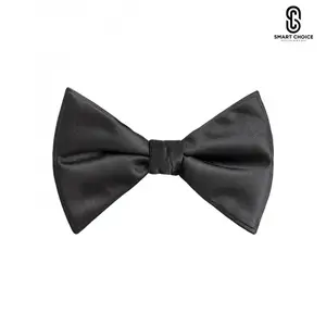 Microfiber Butterfly Black Bow Ties &amp; Hanky
