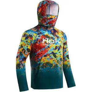 UV Protection Hoodie B37LHH2533110231-16 for Fishing Men Women Sizes S-5XL Chemical Fiber Blend Comfortable Outdoor Wear, All Over Print, Unisex Fit,summervibes