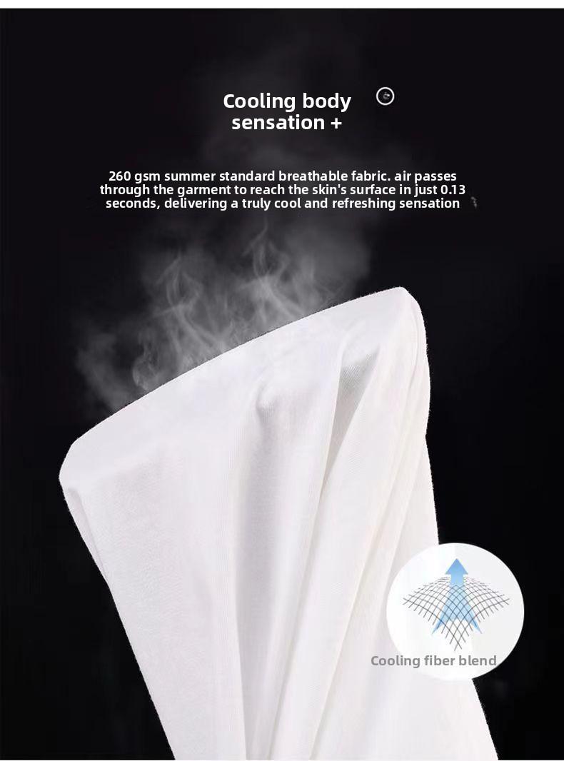 260g Combed Cotton Drop Shoulder T-Shirt For Men, Heavyweight Solid Color Crew Neck Short Sleeve Lightweight Top