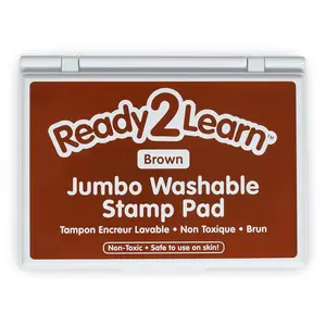 READY 2 LEARN Jumbo Washable Stamp Pad - Brown