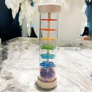 Wooden Rain Sound Tube Toy, Early Learning Musical Instrument for Youngsters, Educational Toy for Youngsters, Birthday Gift