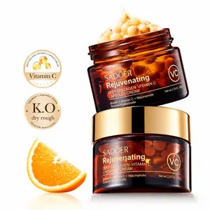 Vitamin C Capsule Cream with Collagen, Daily Moisturizing Face Cream, Lightweight Facial Care, 1.76 oz/50g