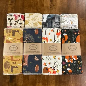 Woodland Paperless Towels - Eco Friendly Reusable Kitchen Paper Towel Replacement - 6 Pack Cotton Flannel Household Items