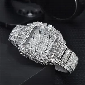 Buss Down Watch for Men - Stylish Silver Tone Roman Numeral Dial with Crystal Accents