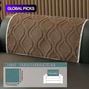 Premium Modern Thick Arc Pattern Sofa Cover, 1 Count Non-Slip Cushion, Winter Warm Home Decor, Easy Clean Design, Perfect for Bedroom Office and Living Room, Pet Friendly