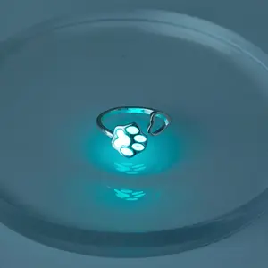 Glow‑in‑the‑Dark Dog Paw Ring