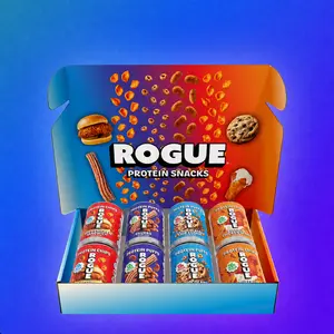 Rogue Protein Snacks – High Protein, Probiotic Crunchy Snack Cans, Variety 4-Pack & 8-Pack