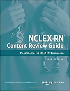 USED Book - NCLEX RN Content Review Guide Preparation for the NCLEX RN Examination by Kaplan Test Prep (Paperback) - English