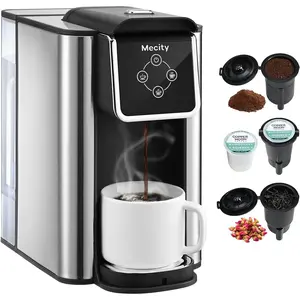 Coffee Maker 3 in 1 Single Serve Coffee Machine, Compatible with K cup Capsules, Instant Coffee Pot, Tea maker, 6,8,10 Oz Cup, Removable 50 Oz Water Reservoir, 120V 1150W