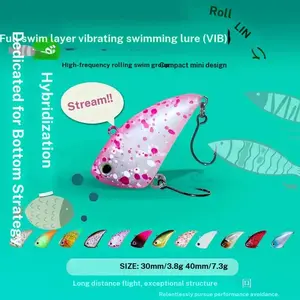 Full Swim Layer Microbait Vib Lure, 3g 7g Single Hook Stream Bait, Imitation Strip Trout Roach Hard Bait, Fishing Gear