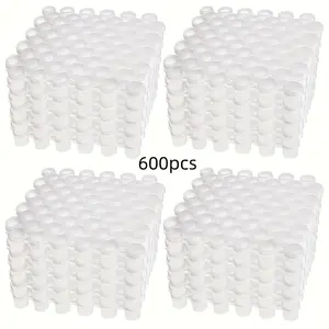 600pcs (6-Box) Handmade Plastic Paint Cans & Palettes Suitable for School Art, Paint Palettes with 2ml Tubes for, Hobbyists, Artists - Paint Boxes for Festivals, Classrooms, Art Supplies