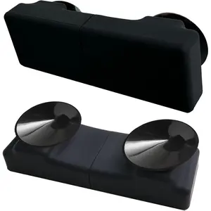 + Holders for The  Rectangular EZ Pass with Interlocking Strips (NJ, PA...) - Includes  Suction Cups for an -Black Look Without Adhesive  Your Windshield
