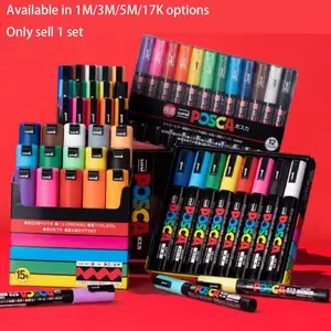 PC-1M/3M/5M POSCA POP Poster Graffiti Pen Baosejia Acrylic marker pen |0.7-2.5MM Painting set marker pen Colored stationery Acrylic Paint Markers