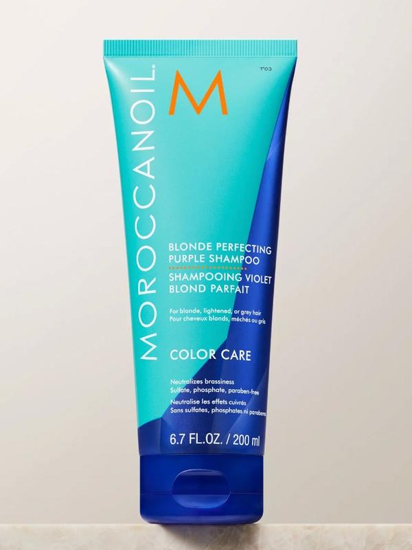 Moroccanoil Blonde Perfecting Purple Shampoo Color Care - Neutrilizes Brassiness Sulfate Phosphate Paraben Free