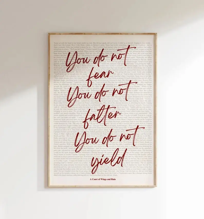 ACOTAR Poster, Velaris, Book Quotes Prints, Bookish Wall Art, Book Lover Decor