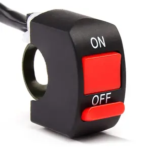 Motorcycle Handlebar Switch On Off Toggle Switch with Push Button for U5 U7 U2 Motorcycles Scooter Electrombile Motorbike-7/8inch 22mm