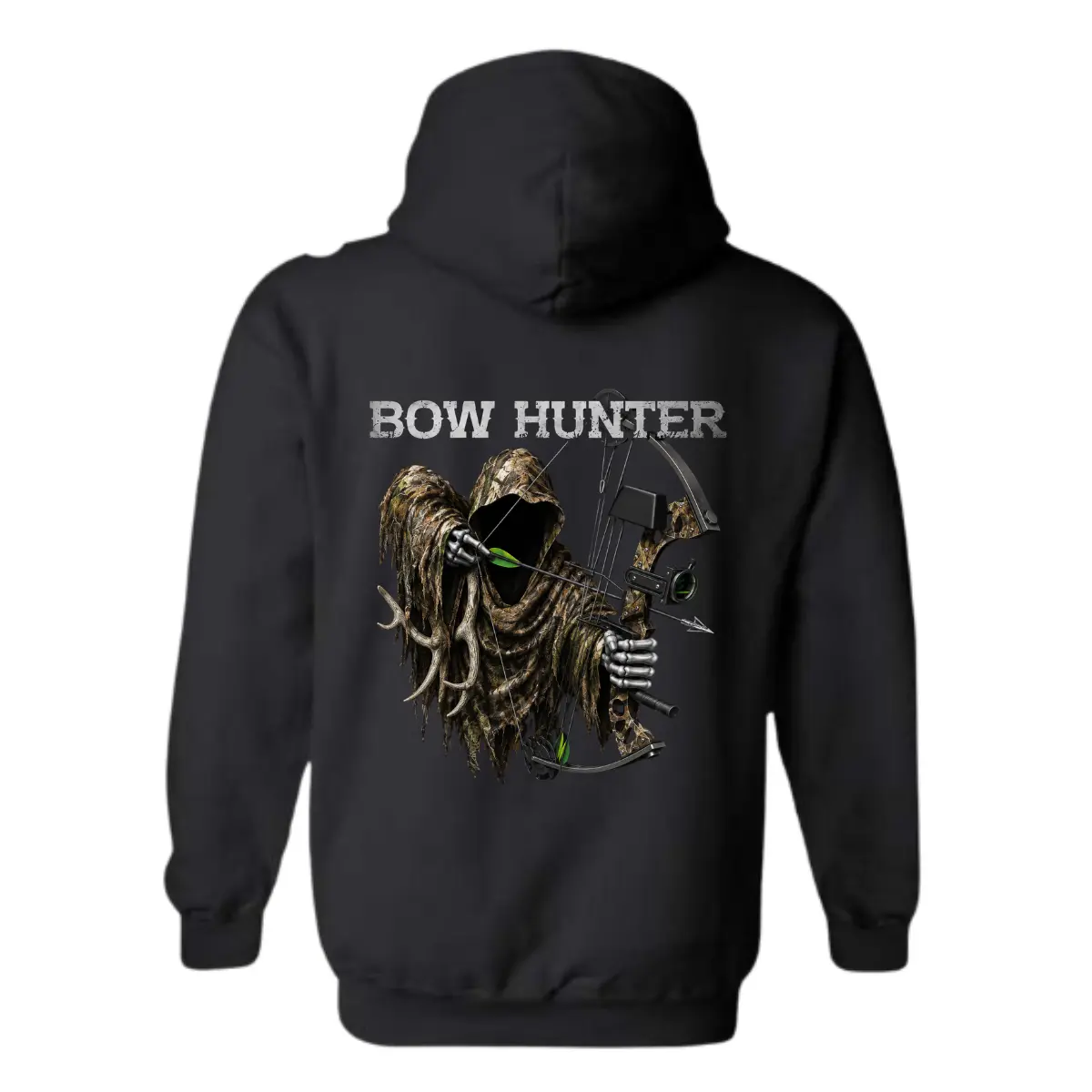 Bow Hunter Hoodie - Tactical Bow Hunting Design with Camouflage Archer, Perfect for Archery Enthusiasts and Big Game Hunters, Comfortable Hoodie for Men and Women Menswear Sweaters