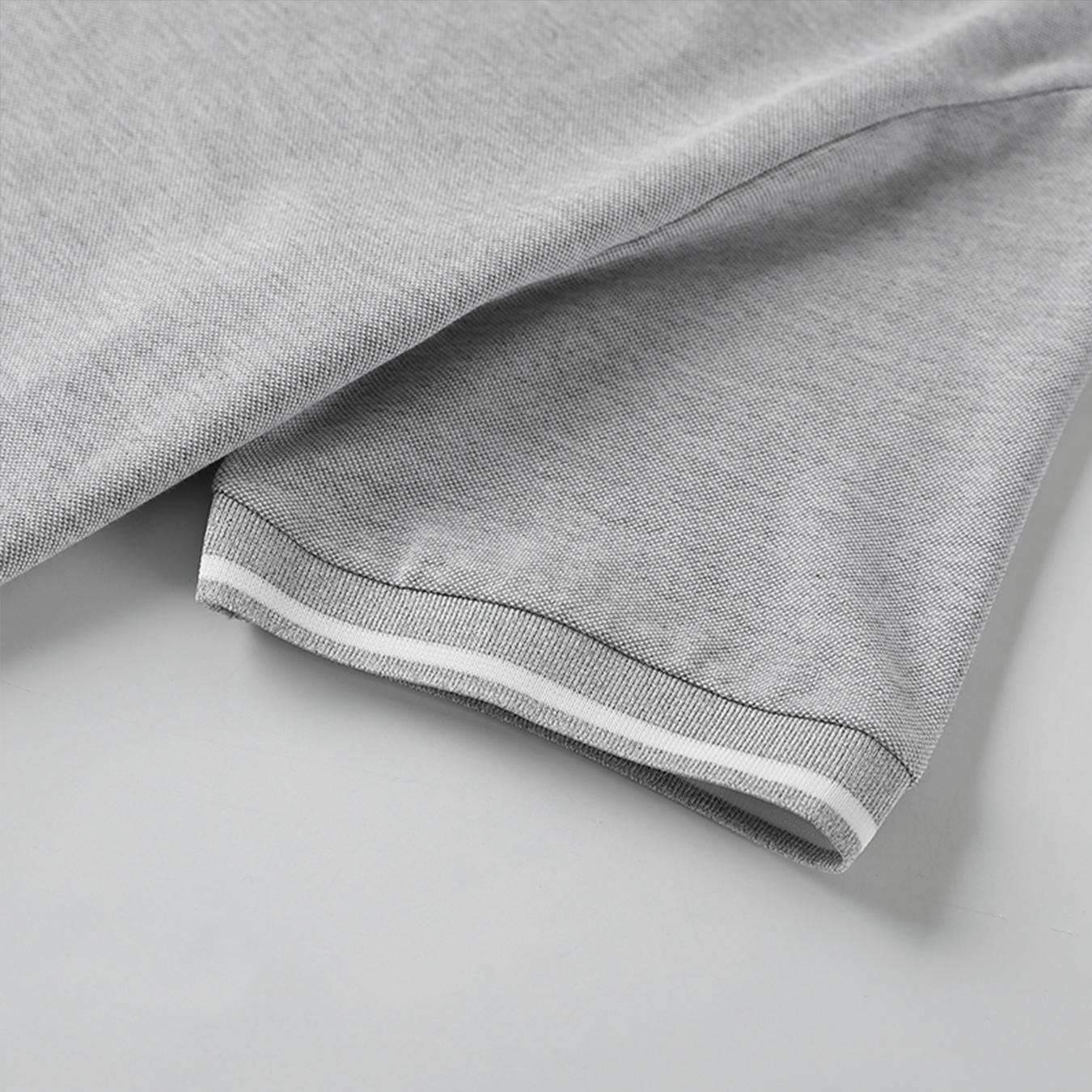 Men’s slim-fit short-sleeve polo shirt, classic pique polo with a pointed collar, breathable casual collared top for golf, business, and everyday wear