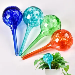 Colorful Glass Plant Watering Globe, Automatic Watering Devices, Decorative Automatic Self-Watering Sphere for Indoor & Outdoor Plants, Garden Decor Supplies