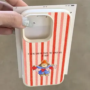 Creative Colorful Paddington Bear UV Print Phone Case, Fits iPhone XR 11-17 Pro Max Plus, Samsung Series, Fashionable Protection