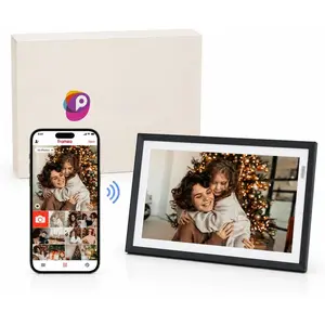 Frameo 10.1 in  WiFi Digital Photo Frame  Picture Frame Slideshow Send Photos,32GB Ultra-Large Storage  Display IPS  Screen Picture Frame