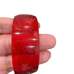 Plastic Broad Bangle Set for Women - Red Color, Smooth Finish, Ideal for Everyday Wear handmade bracelets❤❤❤ mothers day