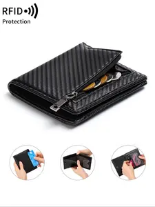 Men's Minimalist Slim Bifold Credit Card Holder, RFIDBlocking Card Holder, Portable Purse for Men, Minimalist Bifold Wallet, Christmas Gift, Valentine's Day Gift, Ideal Gift