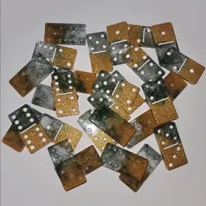 Gilded Emerald Dominoes