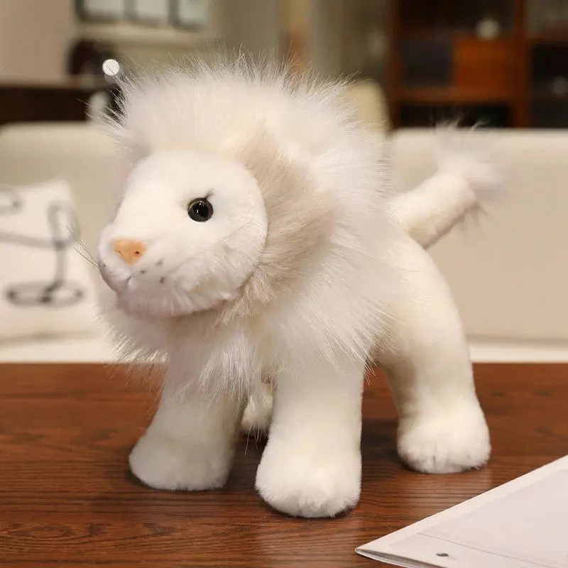 Soft Plush Lion Pillow Toy - Unisex Funny Gift, Non-Slip Bottom, Machine Washable High-Quality Cushion for Bed, House Decoration (Animals & Nature Themed)