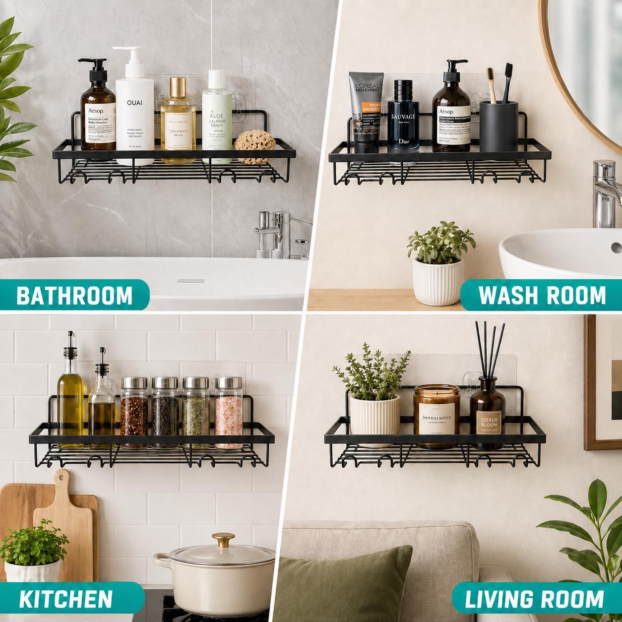Snofrid Shower Caddy 6-Pack, Advanced Rustproof Design, No Drilling Adhesive Shelves, Rack with Soap Holder, Large Capacity Bathroom Organizers and Storage, Wall-Mounted Kitchen & Home Decor Snofrid Shower Caddy 6-Pack, Advanced Rustproof Design, No Drilling Adhesive Shelves, Rack with Soap Holder, Large Capacity Bathroom Organizers and Storage, Wall-Mounted Kitchen & Home Decor