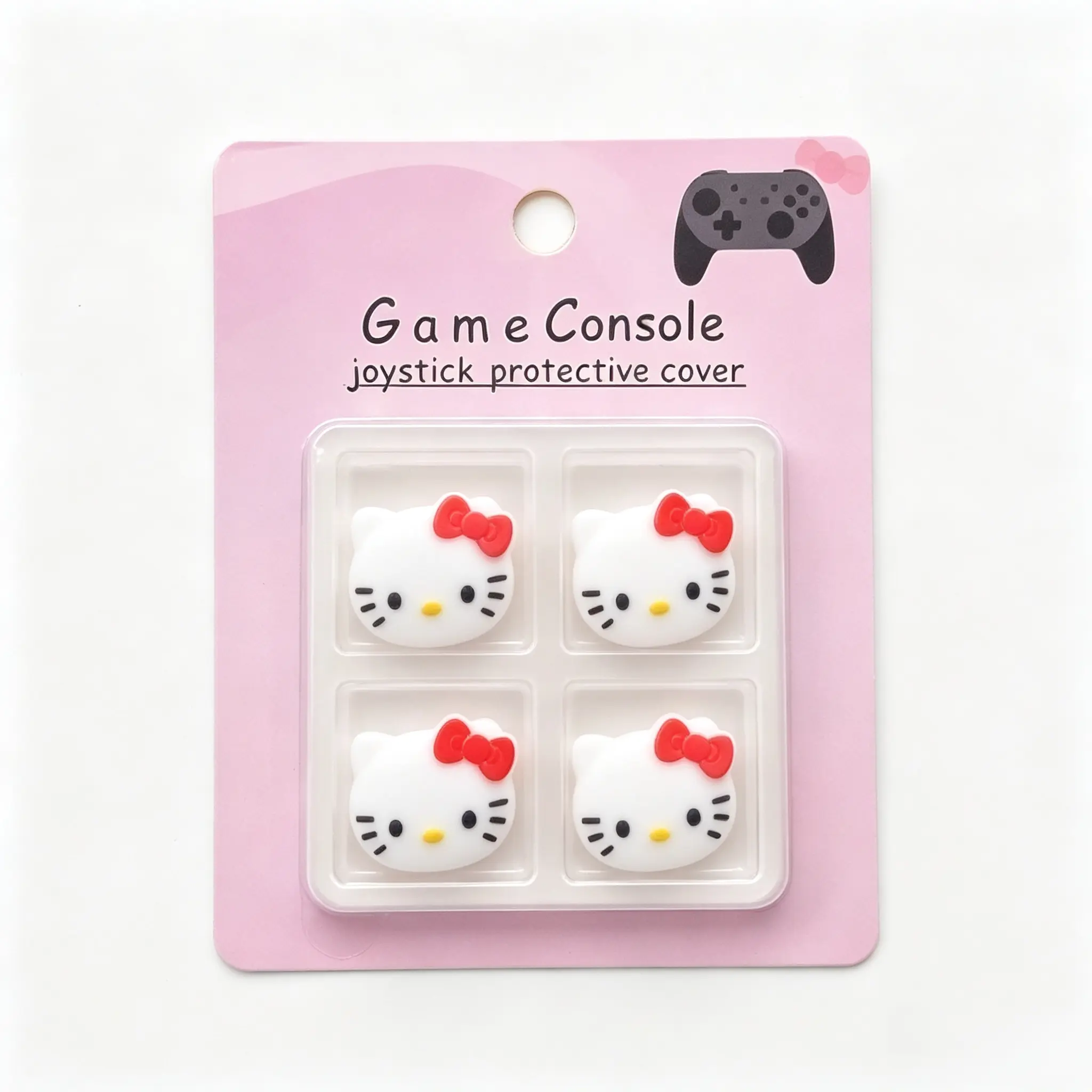 Sanrio Hello Kitty Joystick Caps Soft Silicone Anti‑Slip Thumb Grip Covers Cute Cartoon Game Controller Accessories for Switch PS4 PS5 Xbox