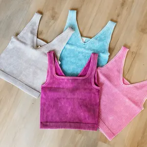 Serenity Ribbed Tank Top V Neck - Crop Top for Women Comfortable & Stylish