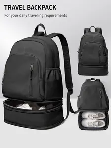 Casual daily backpack, sports travel backpack, unisex large‑capacity fitness bag with dedicated compartment for tennis racket and separate shoe compartment. Suitable for travel, sports and fitness.