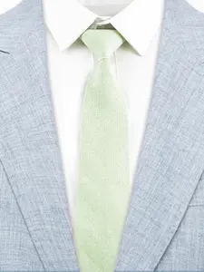 Men's Pre-Tied No-Knot Solid Color Macaron Tie, Floral Plant Design, Business Activities, Uniforms, Suits, Commuting, Daily Use, Casual Elegant Tie, Solid Textured Tie