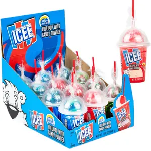 Icee Dip-n-lik Lollipop with Candy Powder 1.66oz 12ct Snack Bonbon