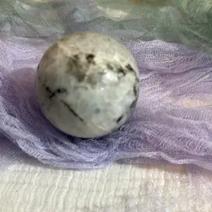 Rainbow moonstone sphere