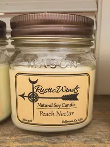 Peach Nectar - Soy Candle candles wax premium candle holiday gift candle gift holiday gift natural soy Highly Scented perfect first valentine handmade candle buy eco friendly decor present decorative candle woodwick small batch making wooden wick beautifu