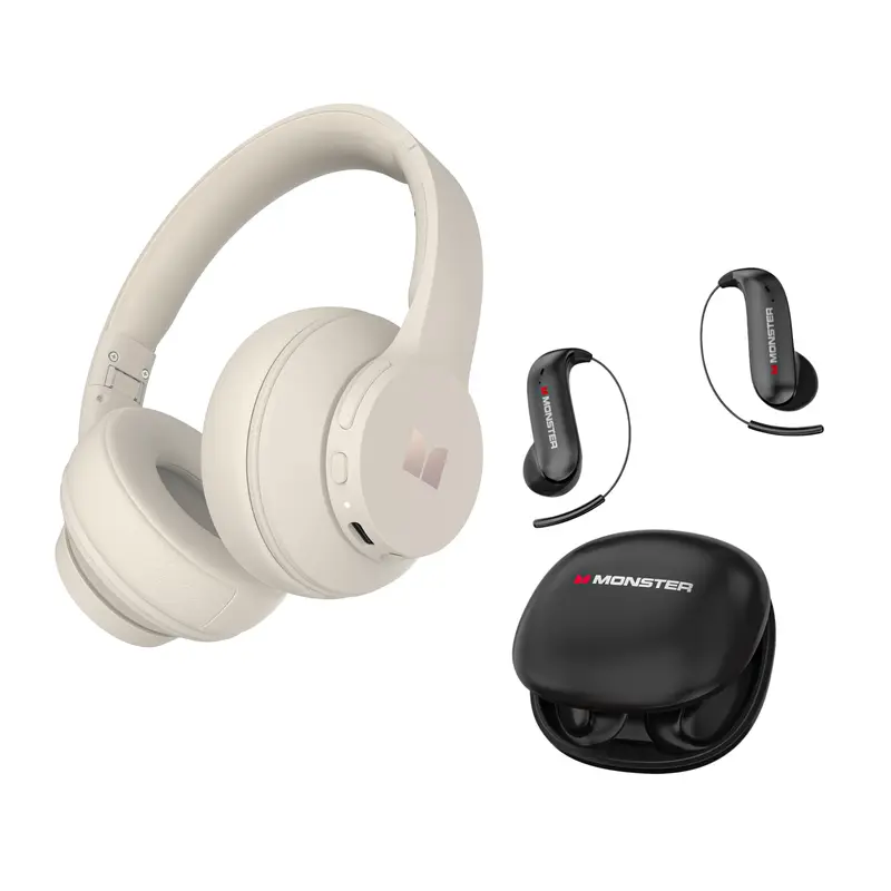 Headphone White+ Earbuds Black
