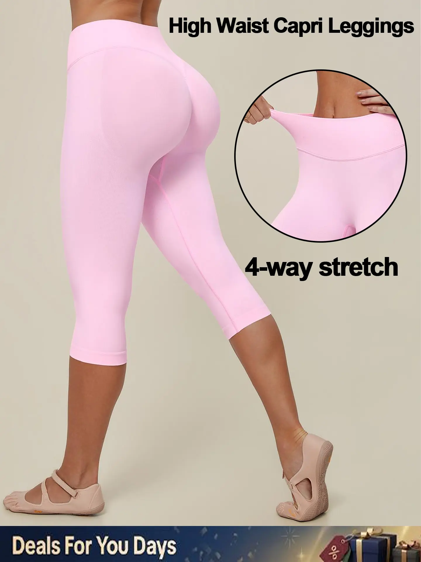 GYMER High Waisted Wide Leg Capri Pants for Women Tummy Control Yoga Pants Casual Athletic Lounge Activewear GYMER High Waisted Wide Leg Capri Pants for Women Tummy Control Yoga Pants Casual Athletic Lounge Activewear