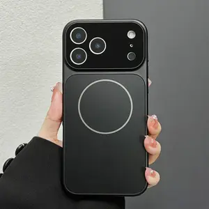 Magnetic Phone Case for iPhone 17/16/15/14 Pro Max, Anti-Drop Protective Cover with Lens Film, Matte Finish, High-End Shell