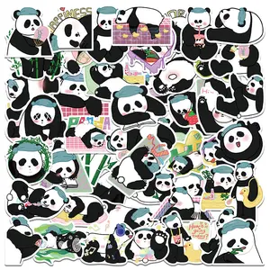 50 Cute Cartoon Panda Stickers, Suitable for Scrapbooks, Diaries, Laptops, Water Bottles, Cars, and Other Faith-based Designs—gifts with Positive Messages.