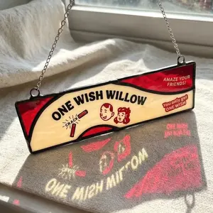 Obsession One Wish Willow Resin Suncatcher, Window Hanging, Horror Fan Gift, Spooky Gothic Room Decor, Handmade Horror Merch